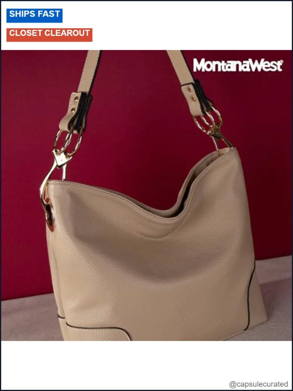 Faux Leather Hobo Bag Women Shoulder Purse Slouchy Handbag